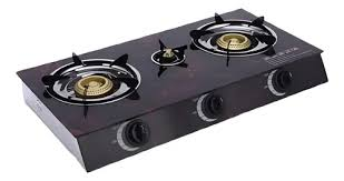 Cocina Encimera A Gas Vidrio Templado 2|3 Quemadores Acero